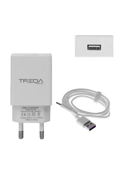 OEM Φορτιστής ταχείας φόρτισης με 1 θύρα USB 3.1A και καλώδιο USB Type-C 1m T...