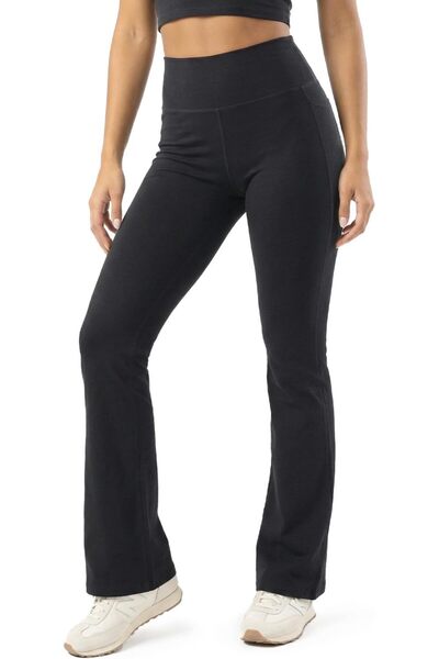 OtherMax Pantaloni Yoga Extra Long din Bumbac cu Buzunar Negri XXL Extensibili