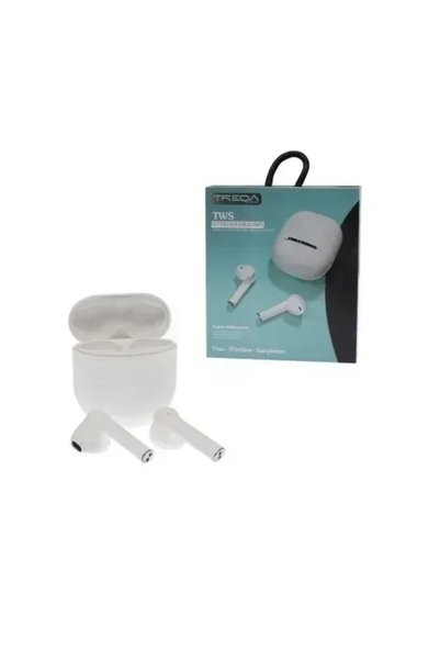 OEM Ασύρματα ακουστικά Bluetooth BT-24 Treqa σε λευκά χρώμα