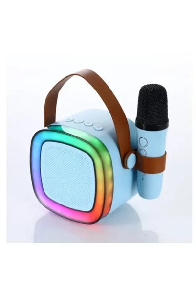 OEM Σύστημα καραόκε με ασύρματο μικρόφωνο Bluetooth SD02 σε μπλε χρώμα