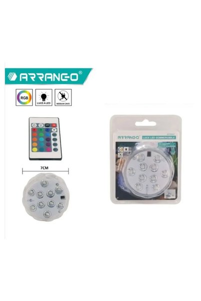 OEM Υποβρύχια λάμπα 10 LED RGB με τηλεχειριστήριο IP65 αδιάβροχη Arrango AT76367
