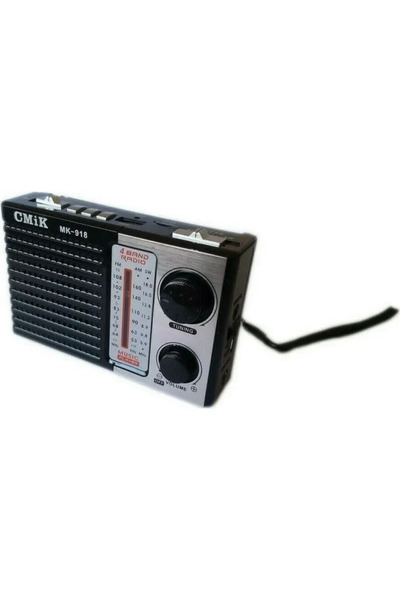 OEM CMIK MK-918 Retro φορητό ραδιόφωνο επαναφορτιζόμενο σε μαύρο χρώμα
