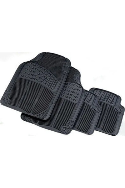 OEM Σετ μπροστινά και πίσω πατάκια Universal 4 τεμάχια από λάστιχο μαύρα Auto...
