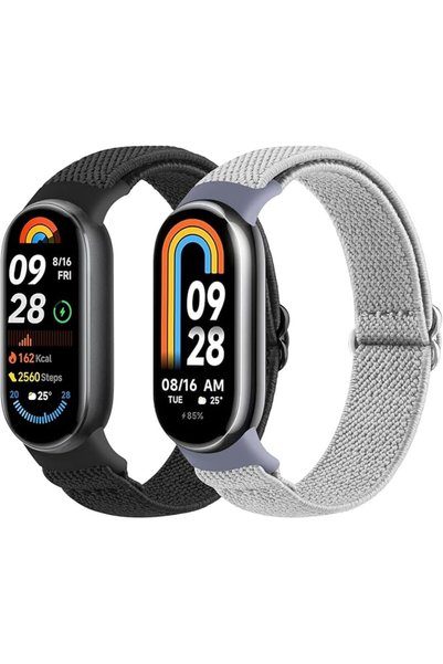 Demark سوار مرن لـ Xiaomi Mi Band 8/9/10، حزام قابل للتمدد، قابل للتعديل، حزا...