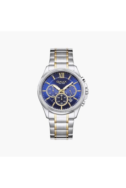 Omax Men's Blue Round 42 MM Analog Watch | 00CFM103T014
