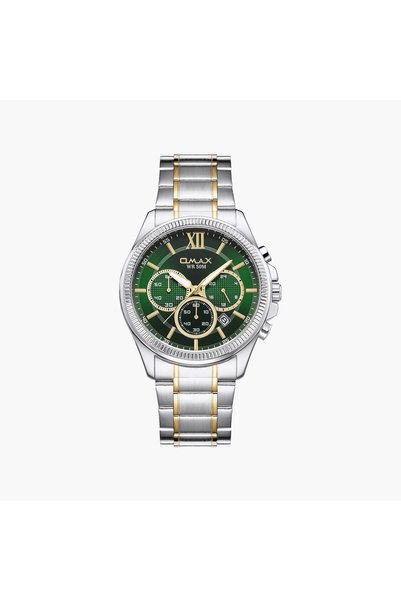 Omax Men's Green Round 42 MM Analog Watch | 00CFM103T011