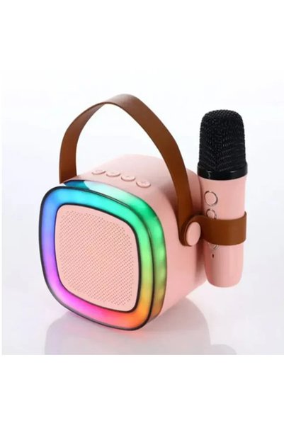 OEM CMiK MK-02 Karaoke ηχείο Bluetooth 10W με μικρόφωνο σε ροζ χρώμα