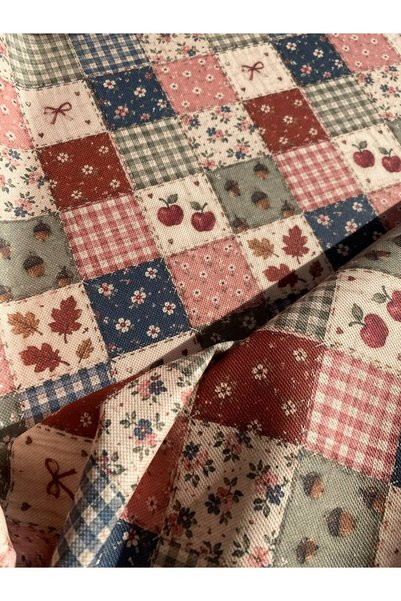 Favor Sonbahar Patchwork Desenli Kumaş