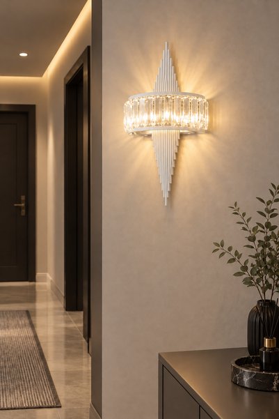 Browia Lighting Nova Modern LED Duvar Apliği 45x15 cm Şarjlı veya Pilli Salon...