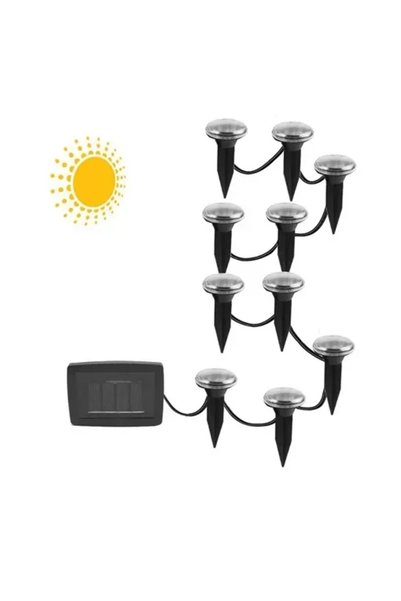 OEM Αδιάβροχα ηλιακά καρφωτά LED- χωνευτά λαμπάκια γιρλάντα 4m με ηλιακό πάνε...