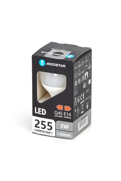 OEM Λάμπα Led G45 E14 3W ψυχρό λευκό 6500K 255lm Aigostar