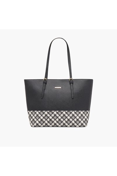 SASHA Panelled Tote Bag with Double Handle