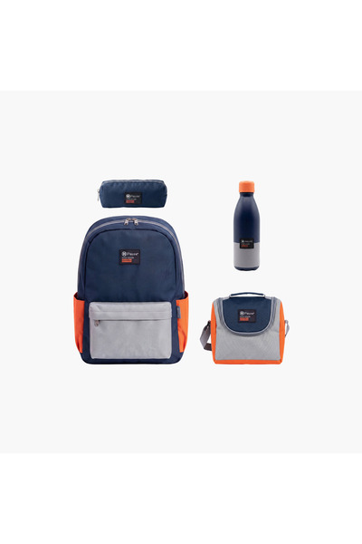 Pause 4-Piece School Backpack Set with Lunch Bag & Pencil Case - 16 Inch