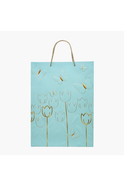 Findz Tulip Print Paper Gift Bag - Large