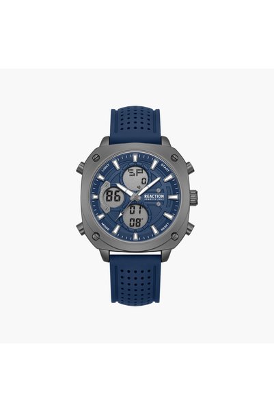 Kenneth Cole Men's Blue Square 47 MM Analog/Digital Watch | KRWGP0103103