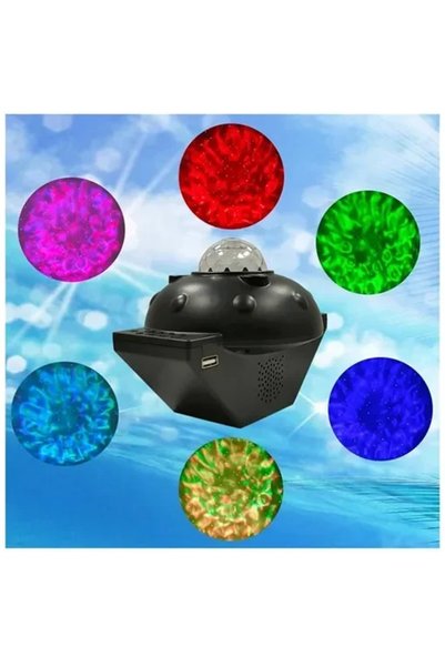 OEM Φορητός Μίνι Προβολέας LED USB Bluetooth Music Starlight