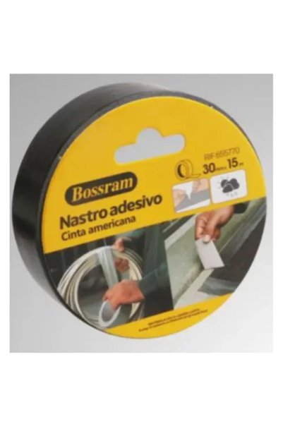OEM Ταινία συσκευασίας 30mm 15μ μαύρη ακρυλική Bossram 655770