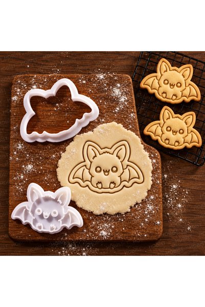 Hobist Halloween Sitting Chibi Bat Premium Cookie Mold and Fondant Sculptor -...