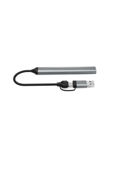 Andowl σε 1 TypeC USB 3.0 Q-HU230 - ασημί HUB 5