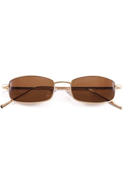 FEISEDY نظارات شمسية كلاسيكية للنساء والرجال بإطار معدني مستطيل صغير B2295