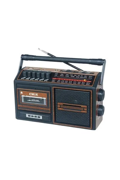 OEM Επαναφορτιζόμενο επιτραπέζιο ραδιόφωνο Retro CMIK MK-130 σε καφέ χρώμα
