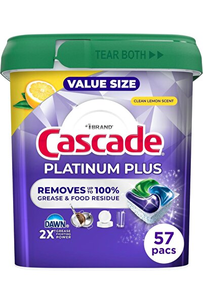 Cascade كبسولات بلاتينيوم بلس لغسالات الأطباق، منظف أطباق، صابون غسيل الأطباق...