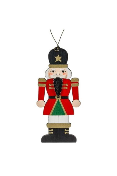 SHOPIENS Ornament Brad Craciun Vintage Spargator De Nuci Lemn Uniforma Rosie ...