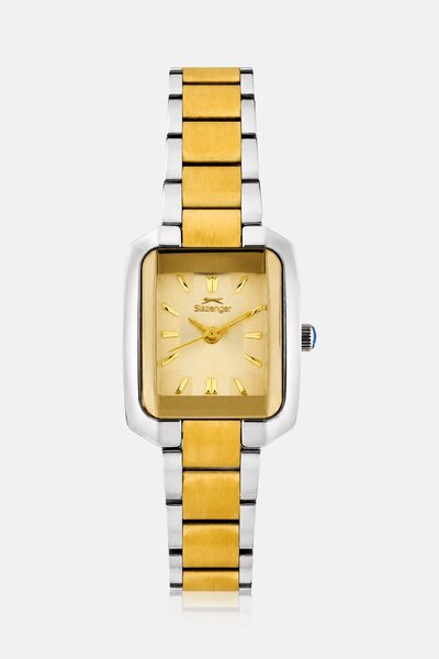 Slazenger Women SL926183210 Rectangle Analog Watch 25mm, Gold