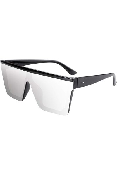 FEISEDY Oversized Square Trendy Sunglasses Womens Mens Futuristic Flat Top Vi...