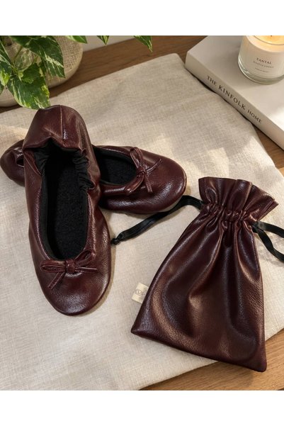 nigarca collection Bordo Fiyonklu Babet ve Özel Kesesi