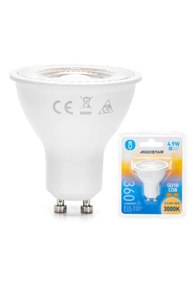 OEM Λάμπα LED GU10 COB 4.9W θερμό λευκό 3000K 360lm Aigostar