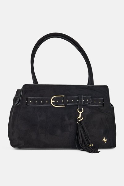 Adrienne Vittadini Women Brand Logo Shoulder Bag, Black
