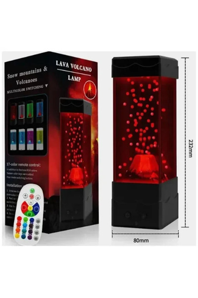 OEM Επιτραπέζιο επαναφορτιζόμενο φωτιστικό LED USB με ηφαίστειο και τηλεκοντρ...