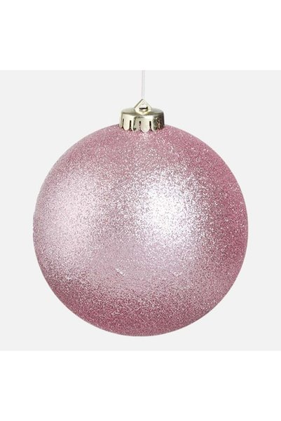 ANTBRO Glob de Crăciun Roz cu Glitter Ø12cm, Ornament Festiv pentru Împodobit...