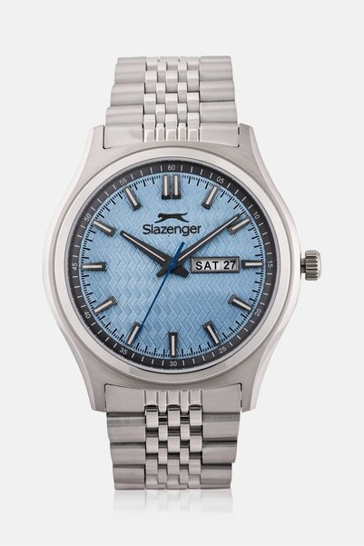 Slazenger Men SL925731300 Analog Stainless Steel Watch 42mm, Silver