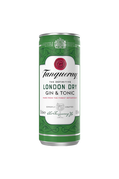 Tanqueray Cocktail London Dry Gin Tonic, 0.25 l