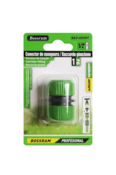 OEM Ταχυσύνδεσμος πλαστικός 1/2” για λάστιχο κήπου Bossram 655597