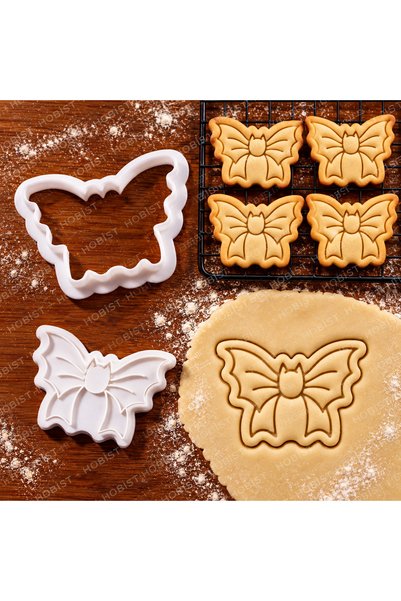 Hobist Halloween Bat-Shaped Ribbon Premium Cookie Mold and Fondant Shaper - C...