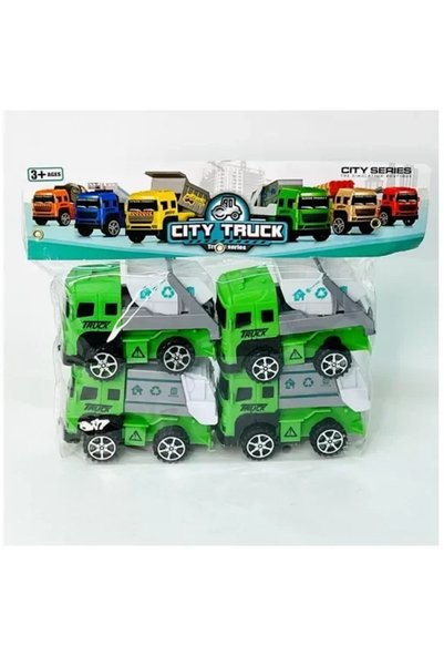 OEM Παιχνίδι Σετ Πλαστικών Φορτηγών 4 Τεμάχια YM-605