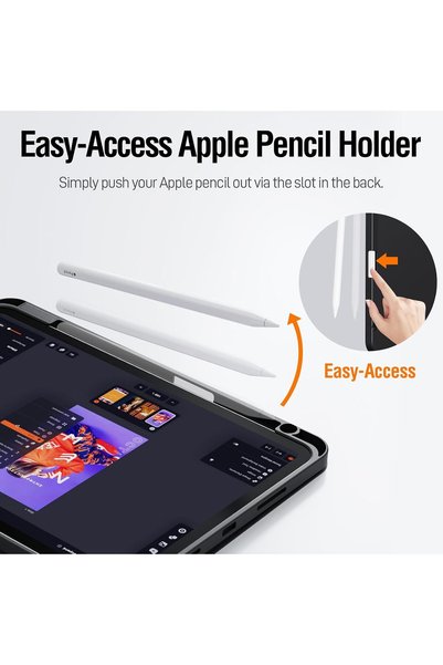 BluePeak Essentials BluePeak iPad Pro 11 Inch Case 4th/3rd/2nd/1st Generation (2022/2021/2020/2018) with Pencil Holder
