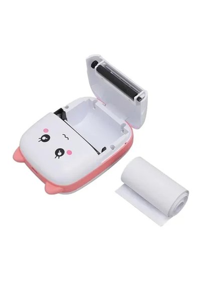 OEM Mini θερμικός εκτυπωτής με Bluetooth Mini Printer λευκό σε ροζ χρώμα