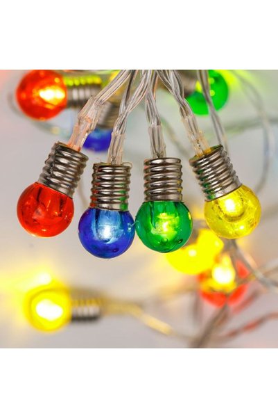SHOPIENS Instalatie Luminoasa Craciun 20 LED Globuri Mini Multicolor Baterii ...