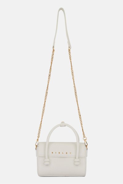 Sisley Women Brand Logo Handbag, White