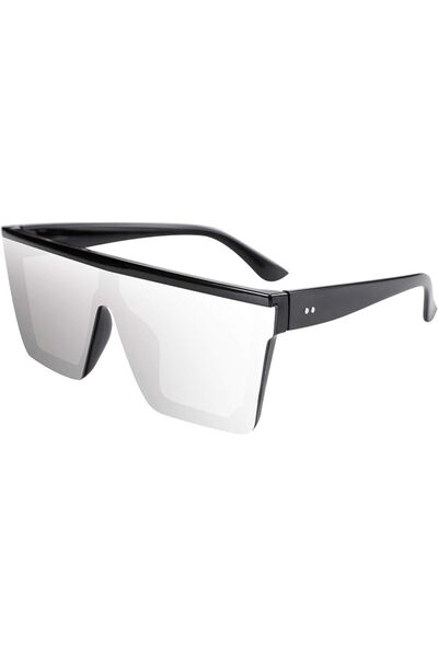 FEISEDY Oversized Square Trendy Sunglasses Womens Mens Futuristic Flat Top Vi...