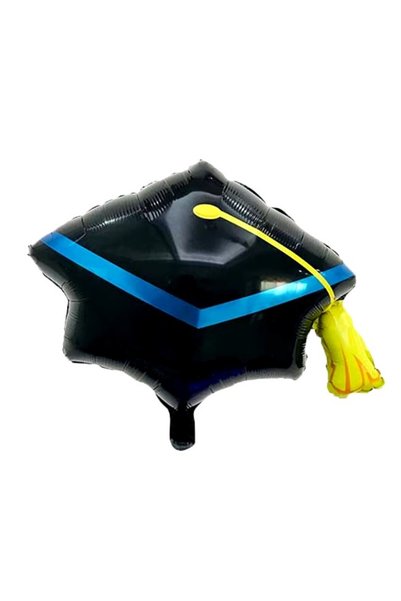 OEM Balon Folie Metalizată Tocă „Congrats Grad”, 56 x 70 cm, Negru-Albastru, ...