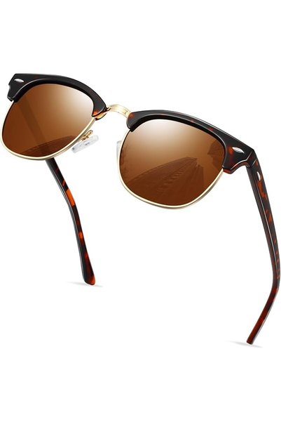 KANASTAL Polarized Half Frame Sunglasses Classic UV400 Semi Rimless Shades