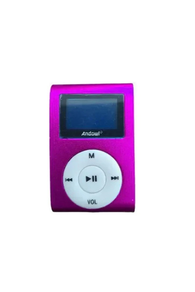 Andowl Επαναφορτιζόμενο MP3 player με οθόνη LCD Q-A208 σε μωβ χρώμα