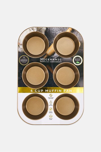 İKO 6 Cup Copper Muffin Pan, Gold