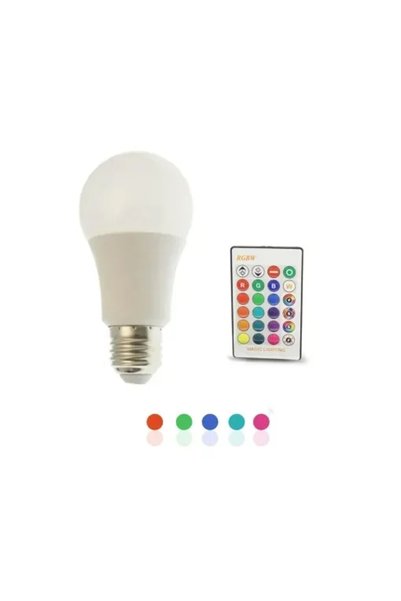 OEM Λάμπα LED E27 3W 220V 350LM RGBW με Ασύρματο Χειριστήριο RZ-0062