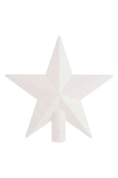 ANTBRO Vârf pentru Brad Stea 3D Albă Irizată cu Glitter 20cm, ANTBRO®